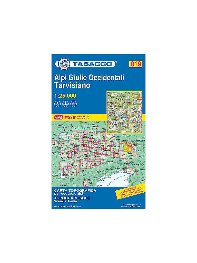 FREYTAG & BERNDT | Wanderkarte 019, Alpi Giulie Occidentali/Westl. Julische Alpen, Tarvisiano 1:25.000 | keine Farbe