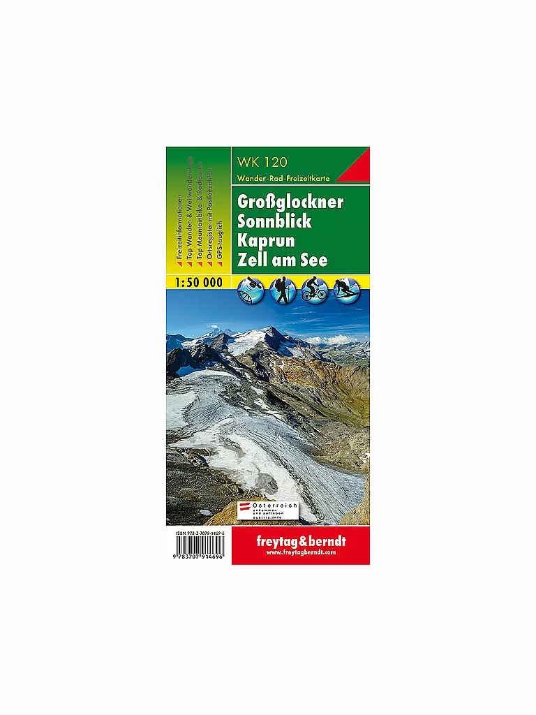 FREYTAG & BERNDT | Wanderkarte Großglockner - Sonnblick - Kaprun - Zell am See 1:50.000 | keine Farbe