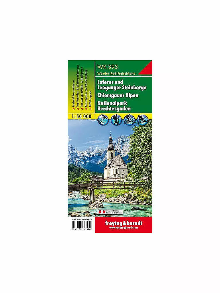 FREYTAG & BERNDT | Wanderkarte Loferer und Leoganger Steinberge, Chiemgauer Alpen, Nationalpark Berchtesgaden Maßstab 1:50.000 | keine Farbe
