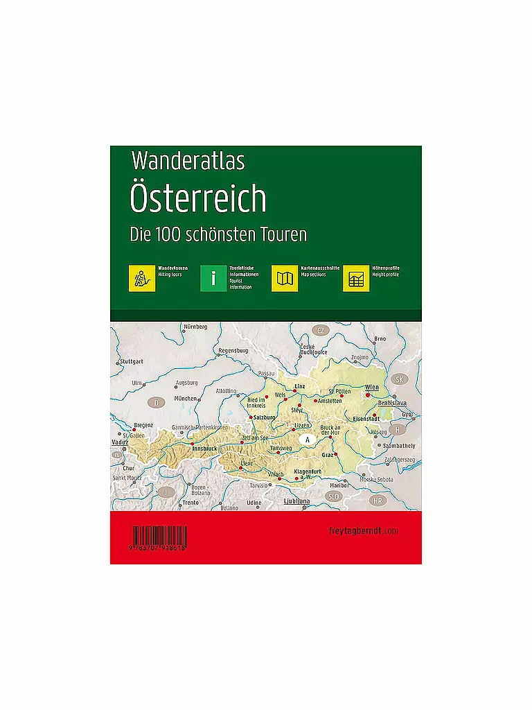 FREYTAG & BERNDT | Wanderkarte Wanderatlas Österreich, Jubiläumsausgabe 2020 | keine Farbe