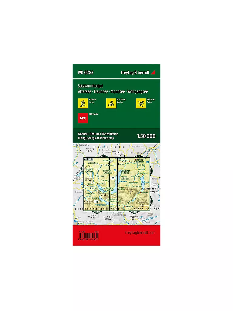 FREYTAG & BERNDT | Wanderkarte WK 0282 Salzkammergut, 1:50.000 | keine Farbe
