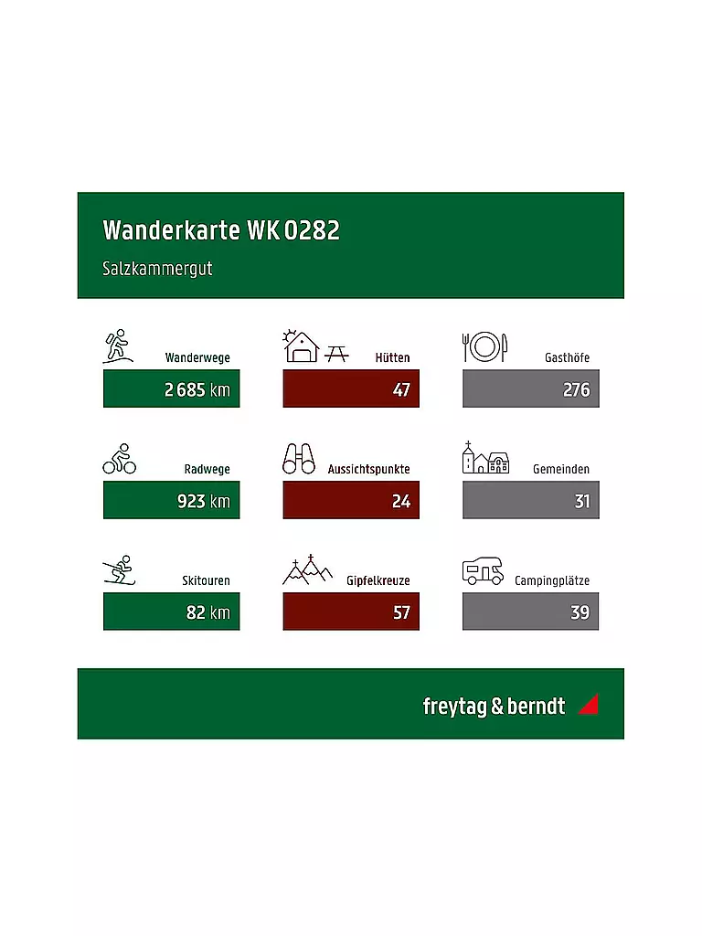 FREYTAG & BERNDT | Wanderkarte WK 0282 Salzkammergut, 1:50.000 | keine Farbe