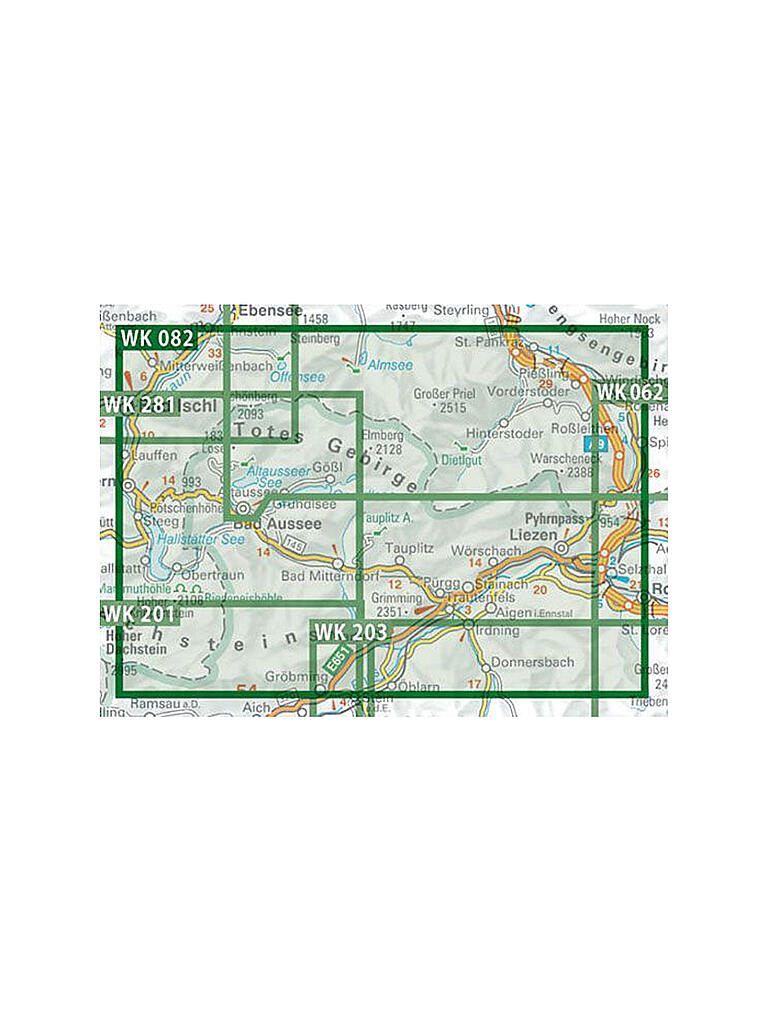 FREYTAG & BERNDT | Wanderkarte WK 082 Bad Aussee - Totes Gebirge - Bad Mitterndorf - Tauplitz, 1:50.000 | keine Farbe