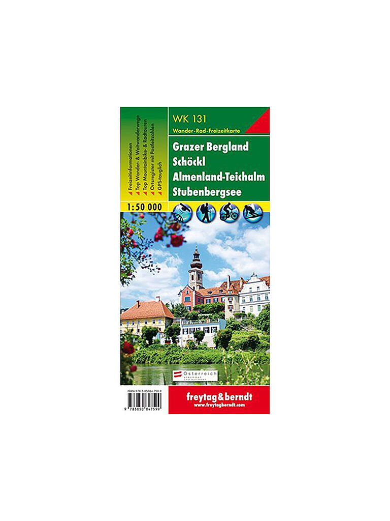 FREYTAG & BERNDT | Wanderkarte WK 131 Grazer Bergland - Schöckl - Teichalm - Stubenbergsee, 1:50.000 | keine Farbe