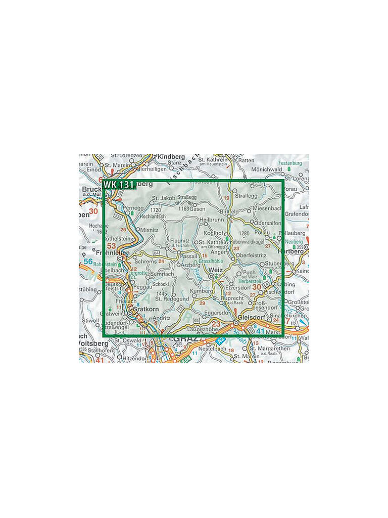 FREYTAG & BERNDT | Wanderkarte WK 131 Grazer Bergland - Schöckl - Teichalm - Stubenbergsee, 1:50.000 | keine Farbe