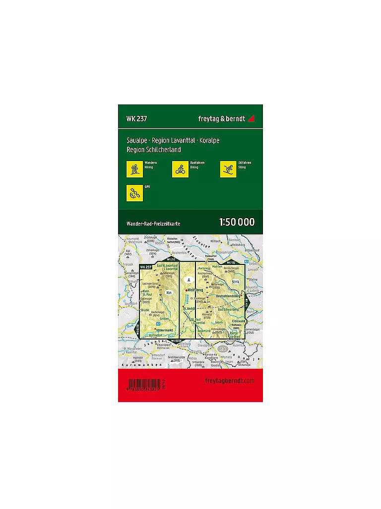 FREYTAG & BERNDT | Wanderkarte WK 237 Saualpe - Region Lavanttal - Koralpe - Region Schilcherland, 1:50.000 | keine Farbe
