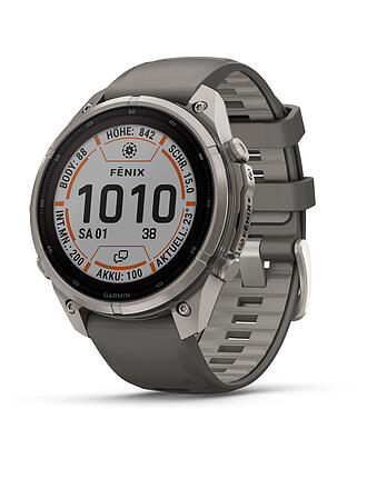 GARMIN | GPS-Multisport-Smartwatch Fenix 9 Pro InReach Solar Kieselgrau/Silbergrau 47mm