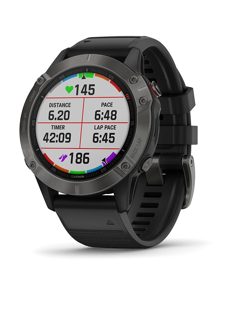 GARMIN | GPS-Sportuhr Fenix 6 Pro Sapphire | schwarz