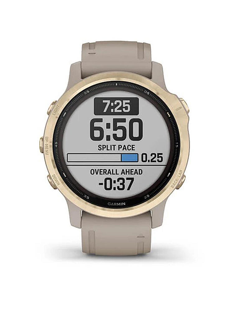GARMIN GPS-Sportuhr Fenix 6S – Pro Solar creme