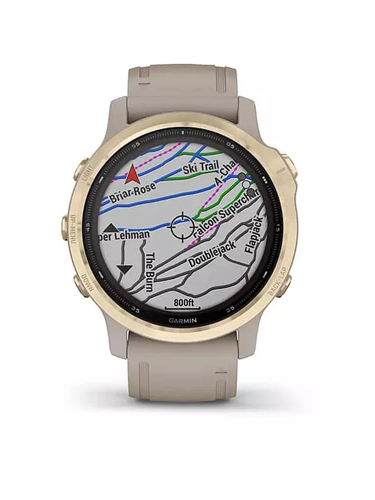 GARMIN | GPS-Sportuhr Fenix 6S – Pro Solar | creme