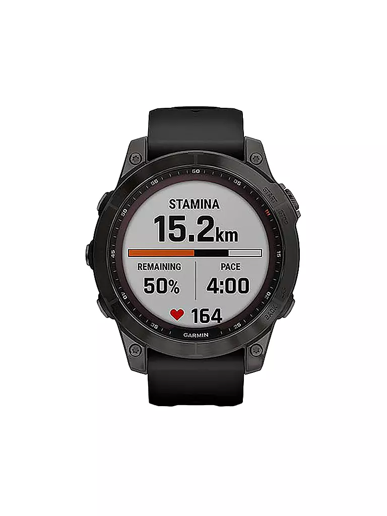 GARMIN | GPS-Sportuhr Fenix 7 Sapphire Solar | schwarz