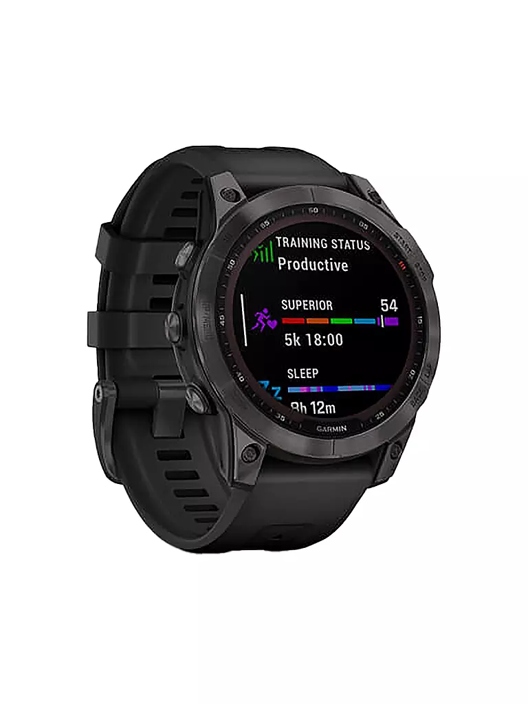 GARMIN | GPS-Sportuhr Fenix 7 Sapphire Solar | schwarz