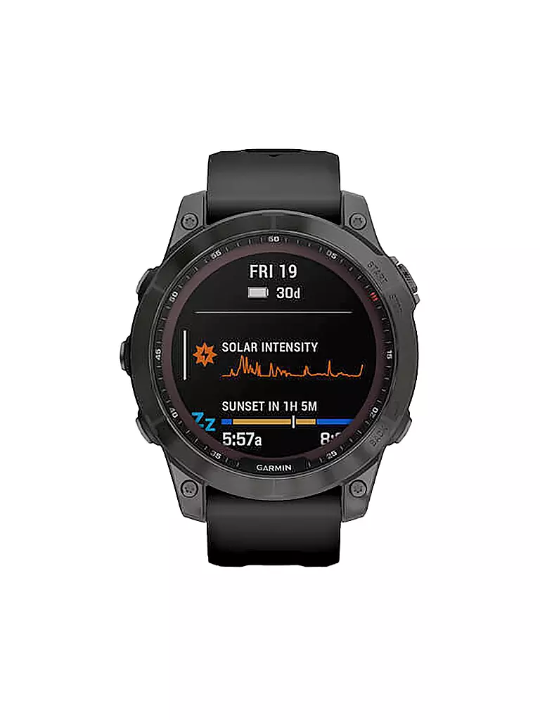 GARMIN | GPS-Sportuhr Fenix 7 Sapphire Solar | grau