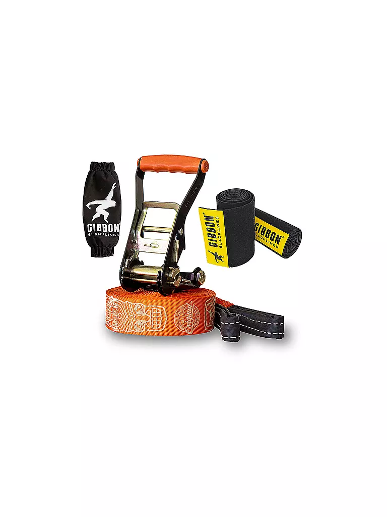 GIBBON SLACKLINES | Slackline Travel Line Treewear Set | braun