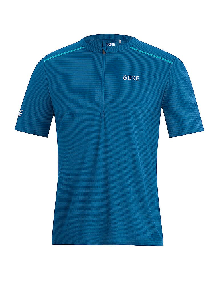 GORE | Herren Laufshirt Contest Zip | blau