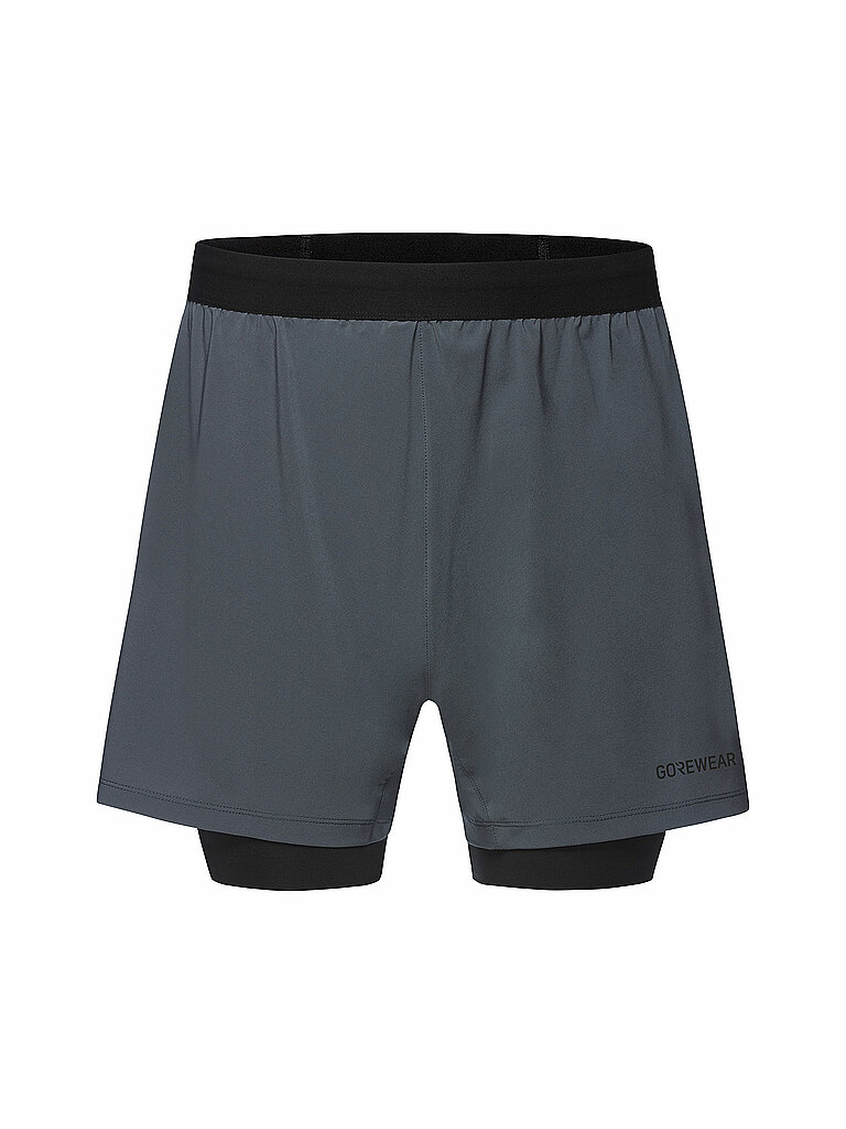 GOREWEAR Laufshort 2in1 Hochatmungsaktiv Ultraleicht Grau