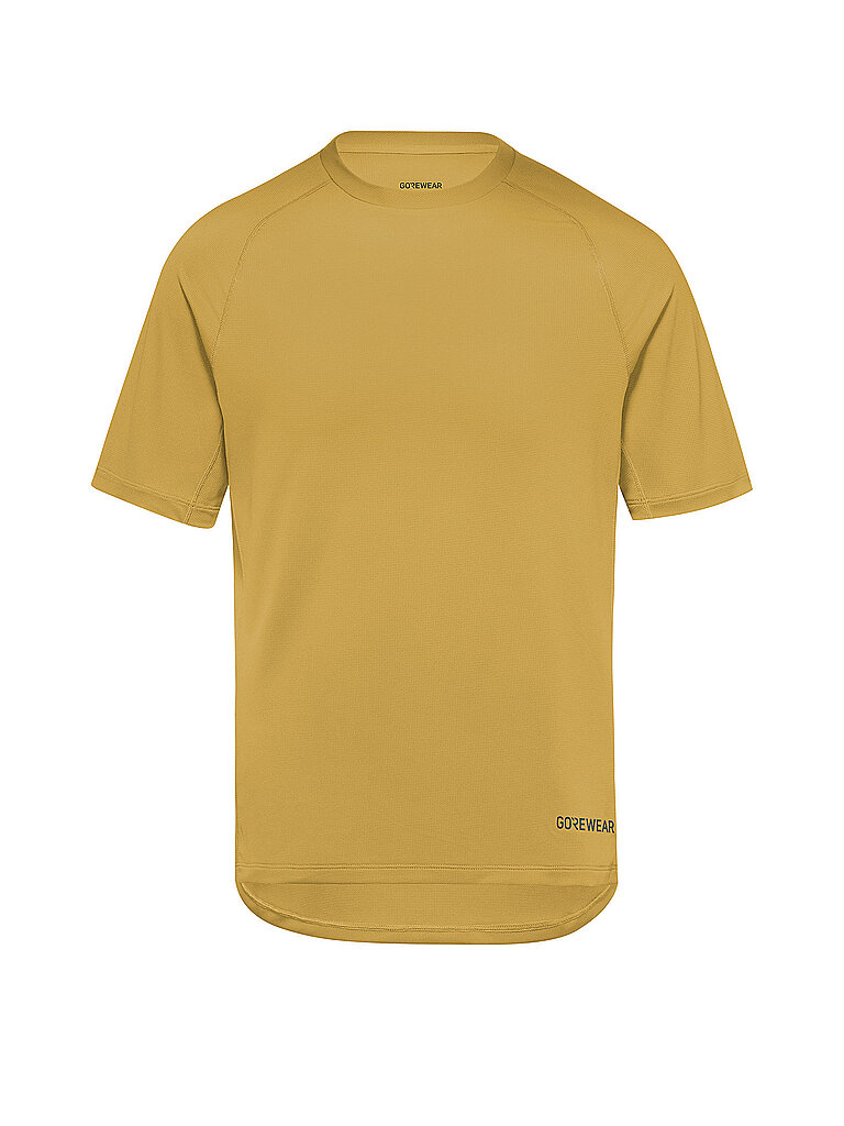 GOREWEAR Kurzarm Laufshirt 3D-Strukturiertes Polyester-Recycled Senf