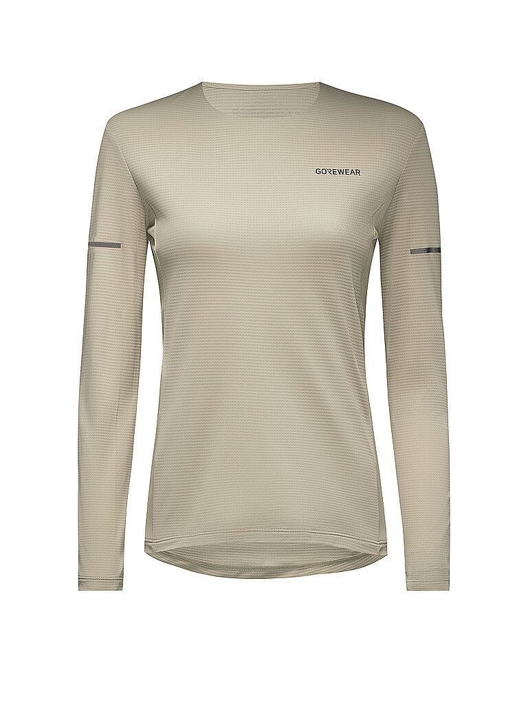 GOREWEAR Langarmshirt Contest Slim Fit Superleicht Beige