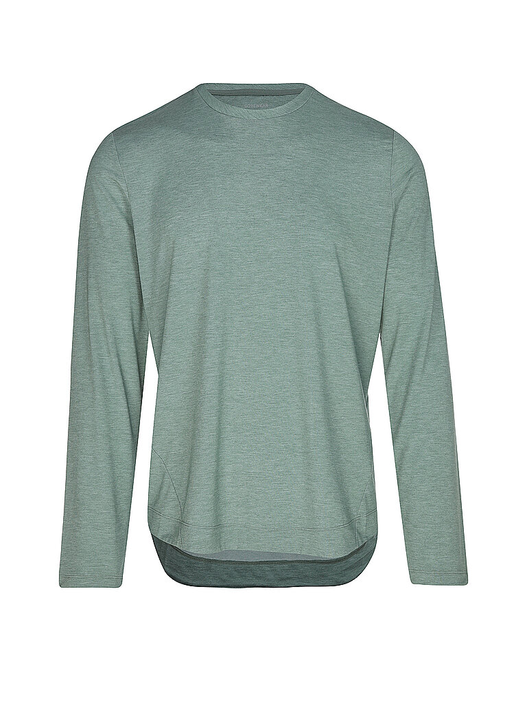 GOREWEAR Laufshirt Rundhalsausschnitt Langarm Polyester-Lyocell Dunkelgrün