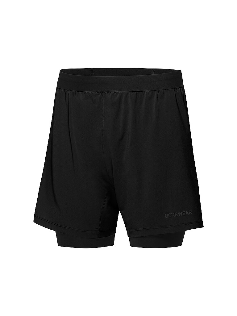 Herren Laufshorts Concurve 5 2in1 schwarz XXL M