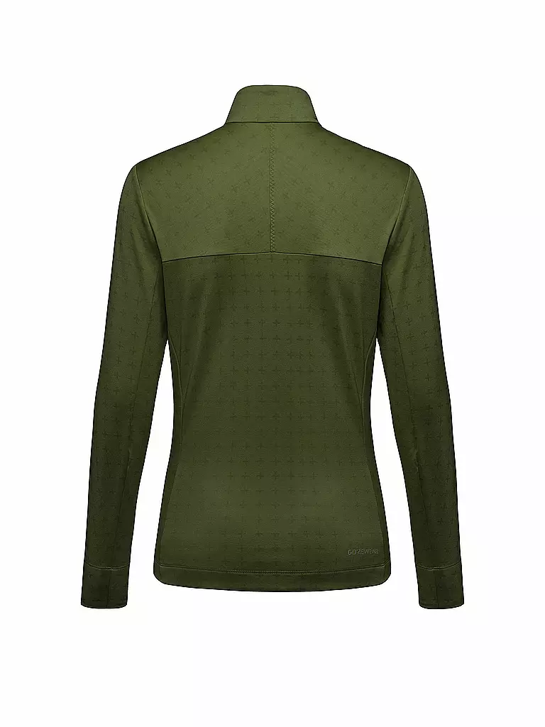 GOREWEAR | Damen Laufshirt Everyday Thermo 1/4 Zip | olive