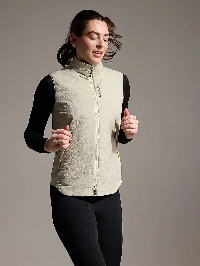 GOREWEAR | Damen Laufweste CONCURVE WINDSTOPPER® | beige