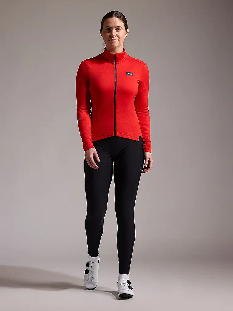 GOREWEAR | Damen Rad Trägerhose Progress Thermo | rot