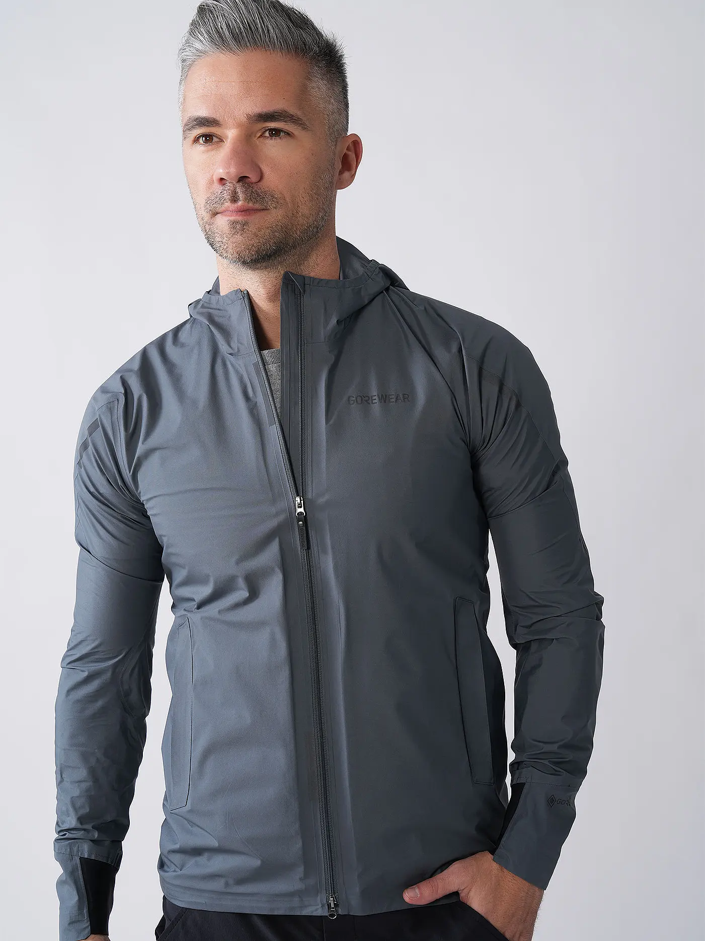 GOREWEAR | Herren Laufjacke Concurve Gore-Tex | grau