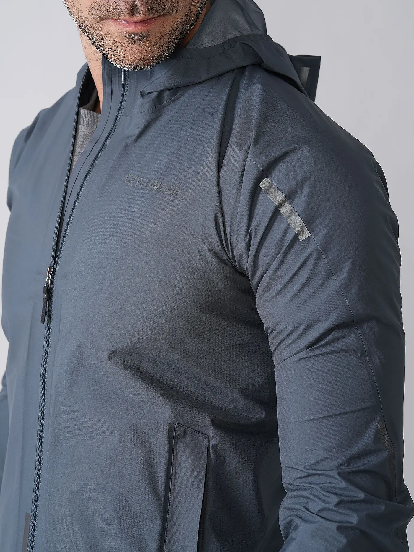 GOREWEAR | Herren Laufjacke Concurve Gore-Tex | grau