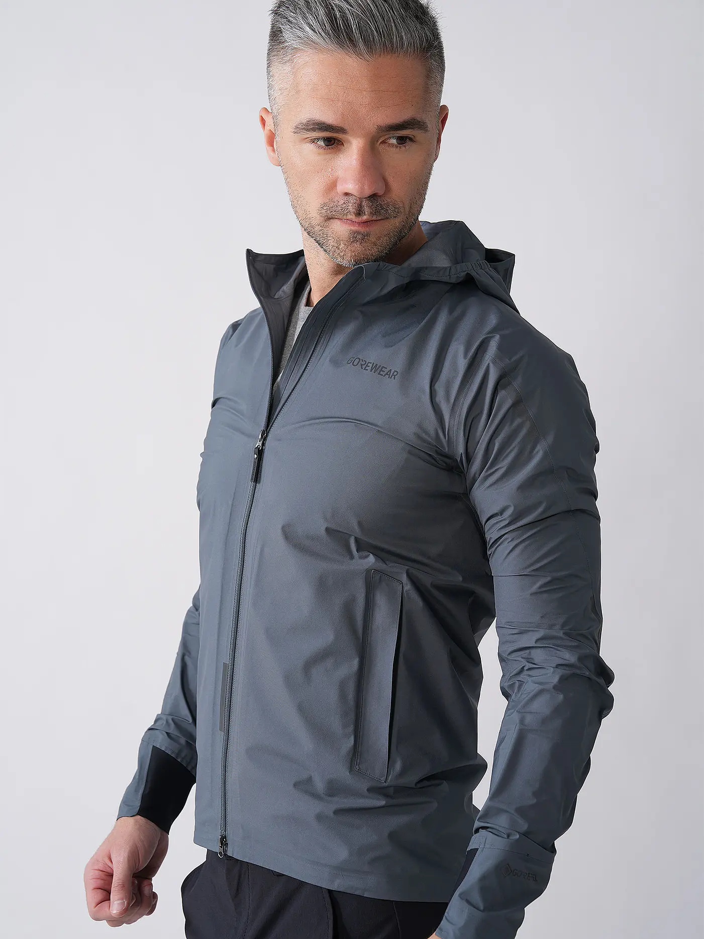 GOREWEAR | Herren Laufjacke Concurve Gore-Tex | grau
