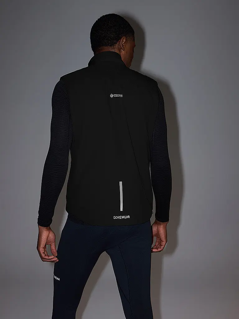 GOREWEAR | Herren Laufweste Concurve Windstopper | schwarz