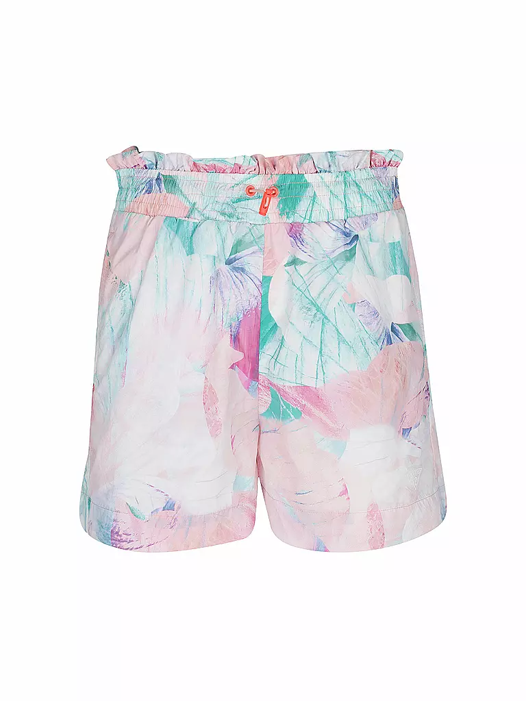 GUESS ACTIVEWEAR | Damen Fitnessshort Allover Print | rosa