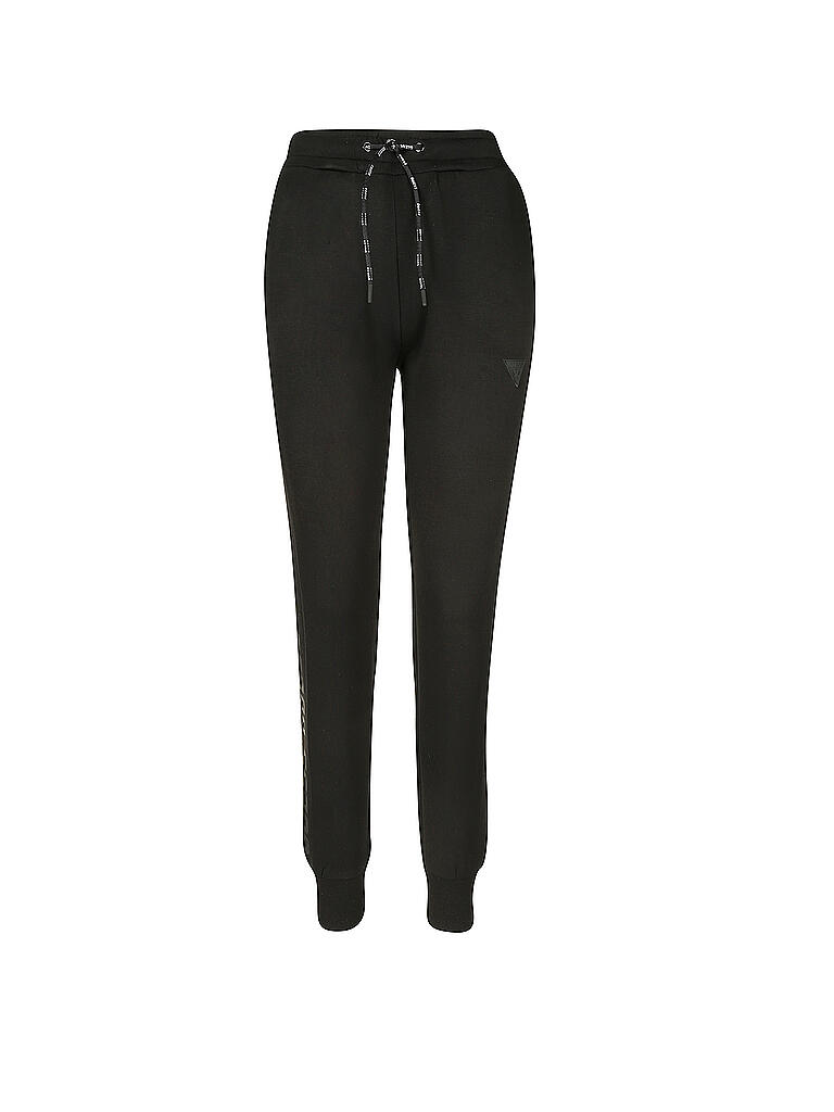 GUESS PERFORMANCE | Damen Fitnesshose Logo-Band | schwarz