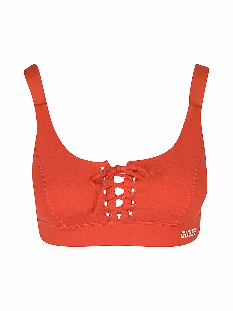 GUESS PERFORMANCE | Damen Sport-BH Schnürung Low Support | rot