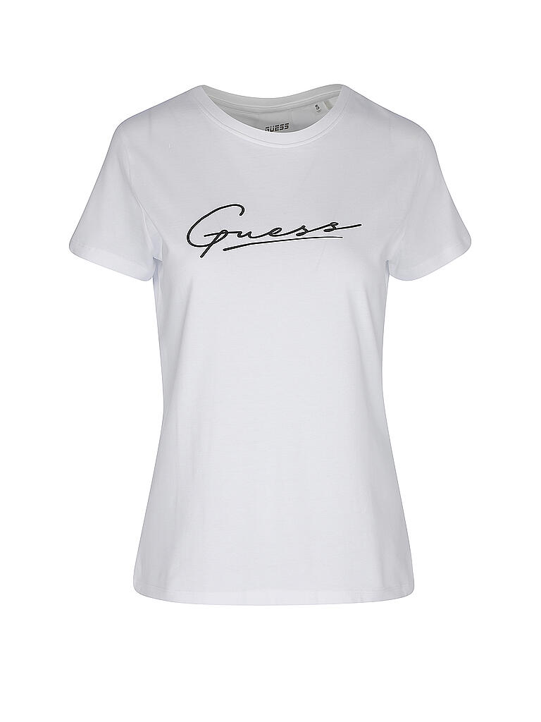 GUESS PERFORMANCE | Damen T-Shirt Logo | weiß