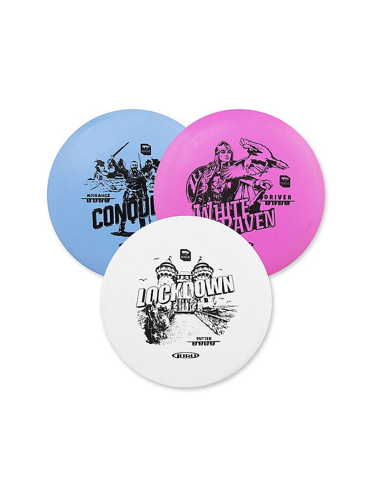 Disc Golf Starter-Set, 3-teilig bunt B