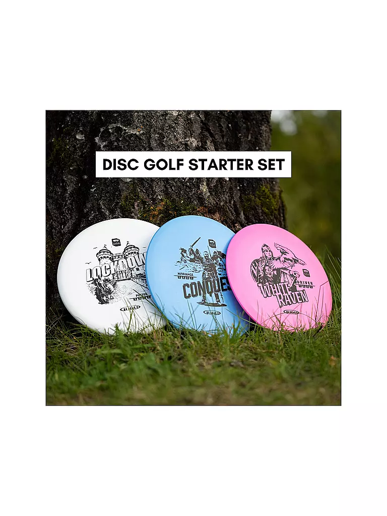 GURU | Disc Golf Starter-Set, 3-teilig | bunt