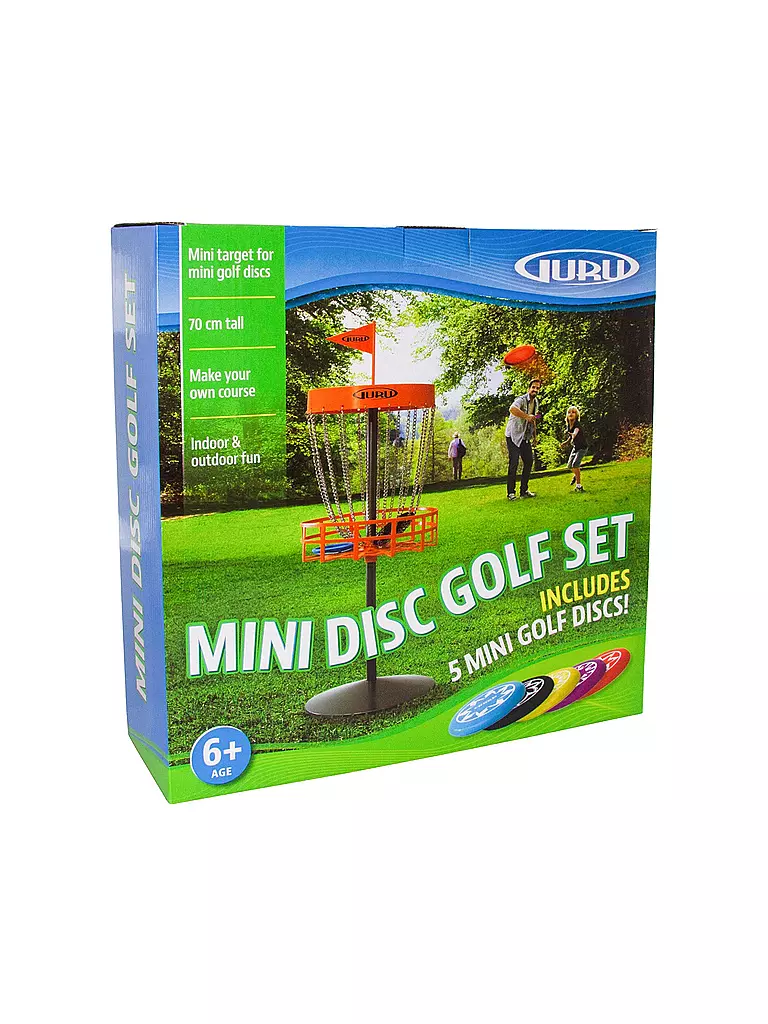 GURU | Guru Disc Golf Mini Basket-Set inkl. 5 Scheiben | rot