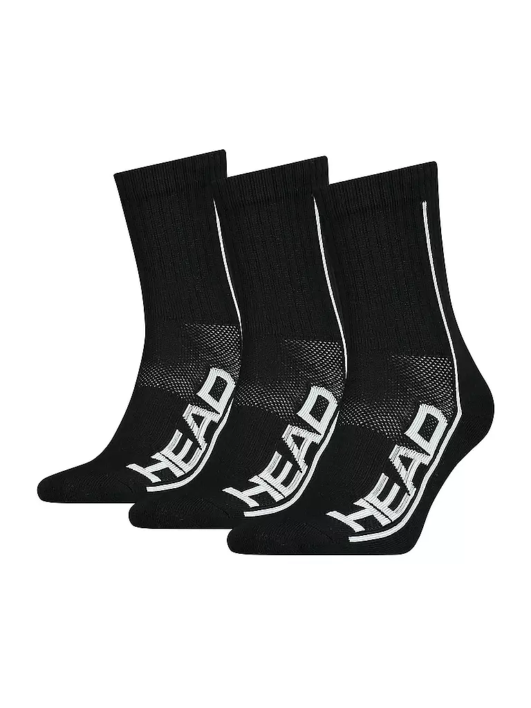 HEAD | Tennissocken Performance Short Crew 3er Pack | schwarz