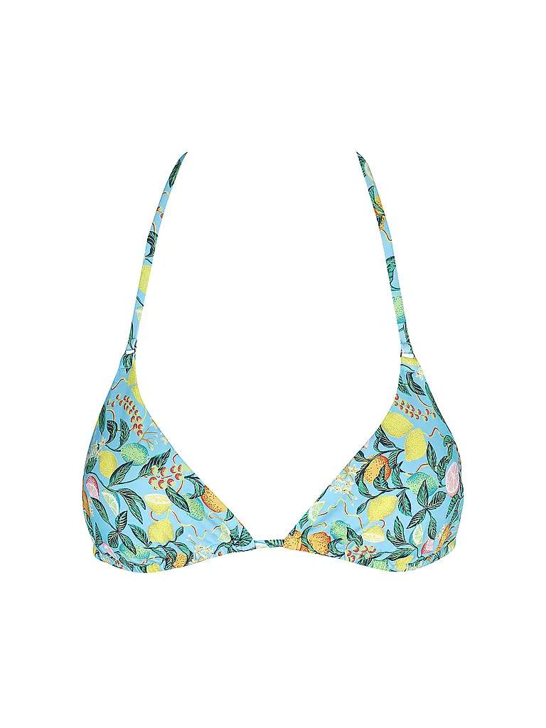 HOT STUFF |  Damen Bikinioberteil Triangel Print | hellblau