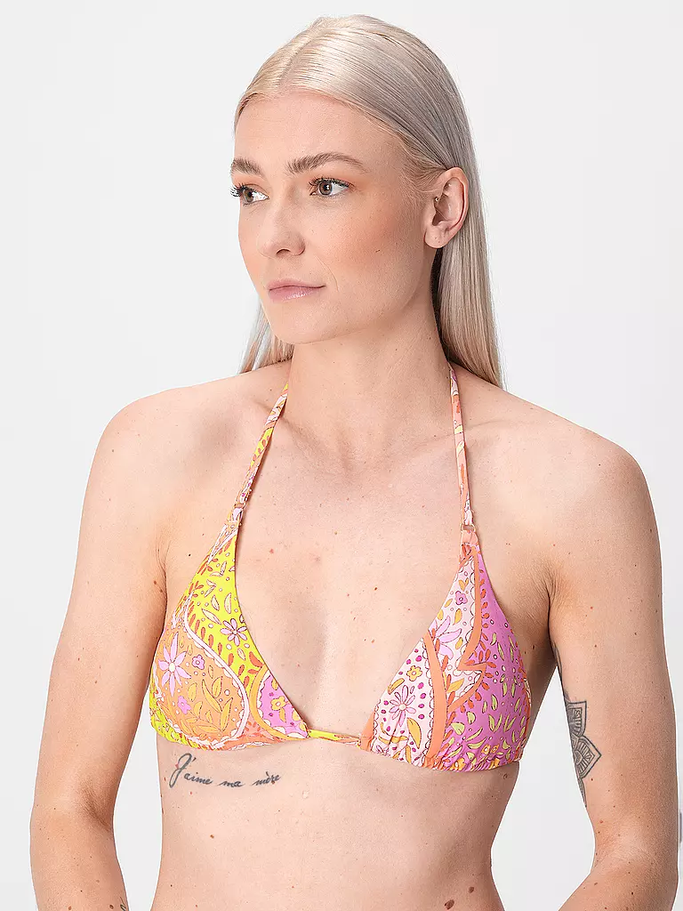 HOT STUFF |  Damen Bikinioberteil Triangel Solid  | gelb