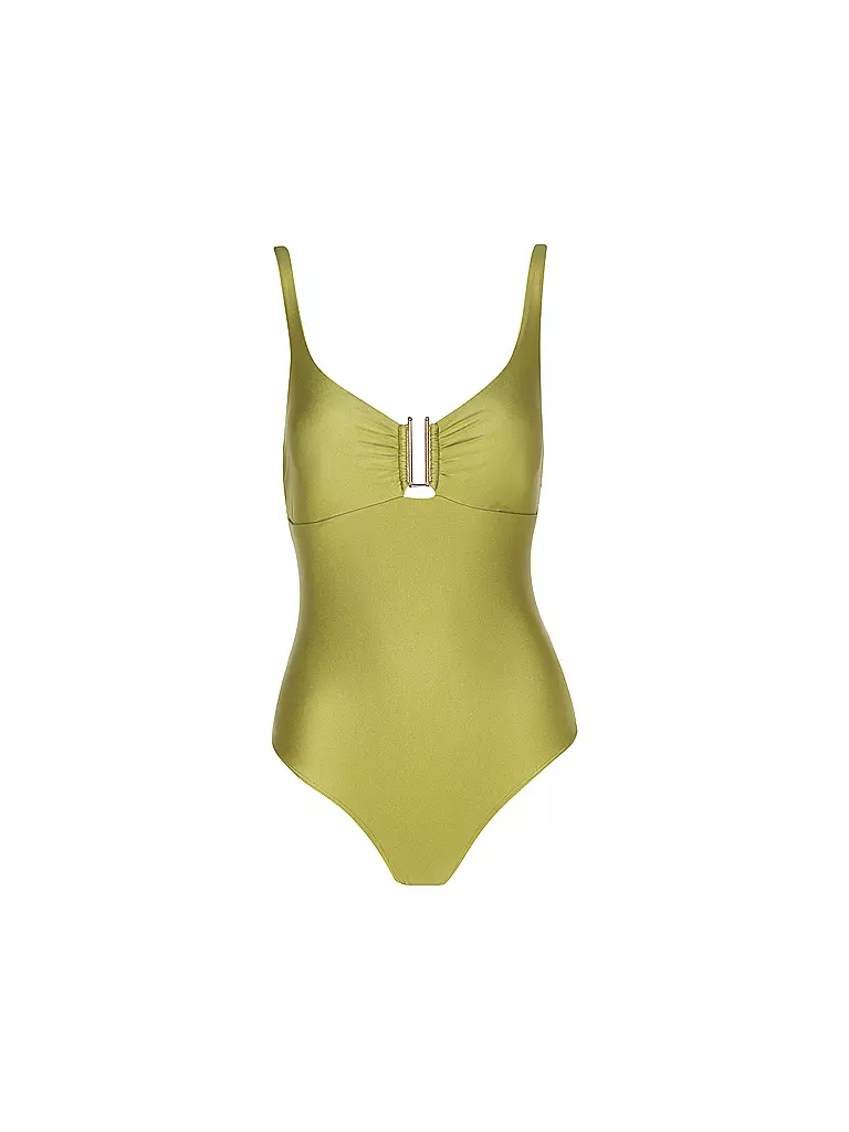 HOT STUFF | Damen Badeanzug mit Spange | grün