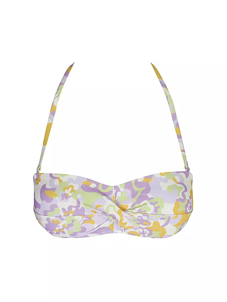 HOT STUFF | Damen Bikinioberteil Bandeau Print | hellgrün