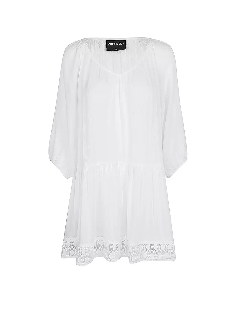 HOT STUFF | Damen Tunika V-Neck | weiß