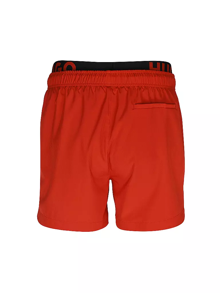 HUGO | Herren Badeshort Flex | rot