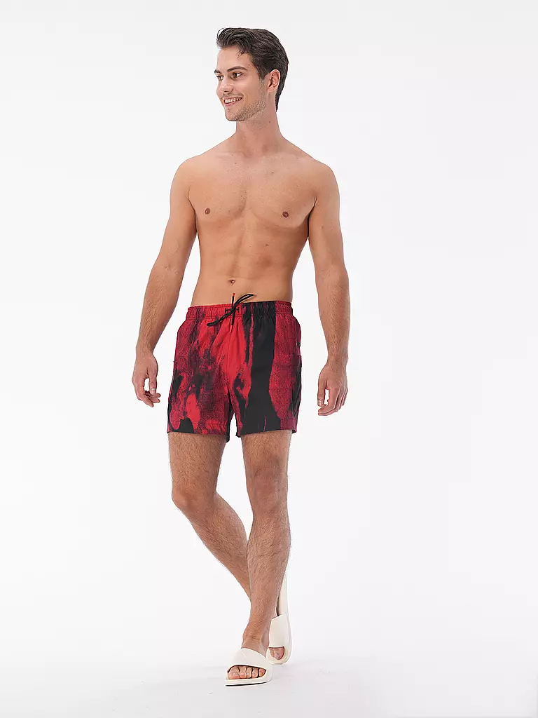 HUGO Herren Badeshort Myst rot