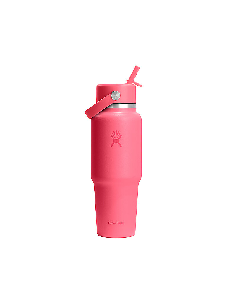 HYDRO FLASK Trinkflasche 32oz Wide Mouth Travel Bottle with Flex Straw Cap pink