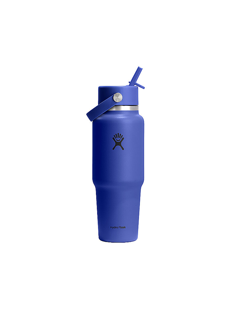 HYDRO FLASK Trinkflasche 32oz Wide Mouth Travel Bottle with Flex Straw Cap blau