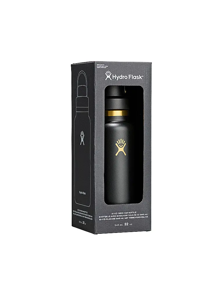 HYDRO FLASK | Trinkflasche Wide Flex Chug Cap Limited Edition 946ml | Schwarz