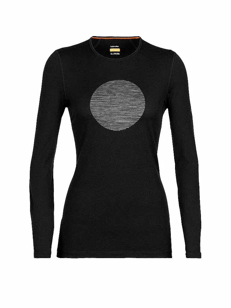 ICEBREAKER |  Damen Funktionsshirt 200 Oasis LS Crewe Ski Circle  | schwarz